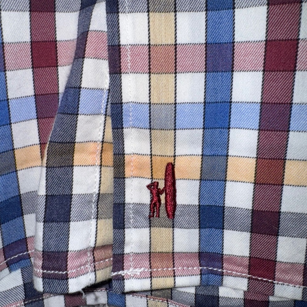 Johnnie-O Mens XXL Dartmouth Merlot Plaid Button Down Shirt Long Sleeve NEW - Picture 4 of 10